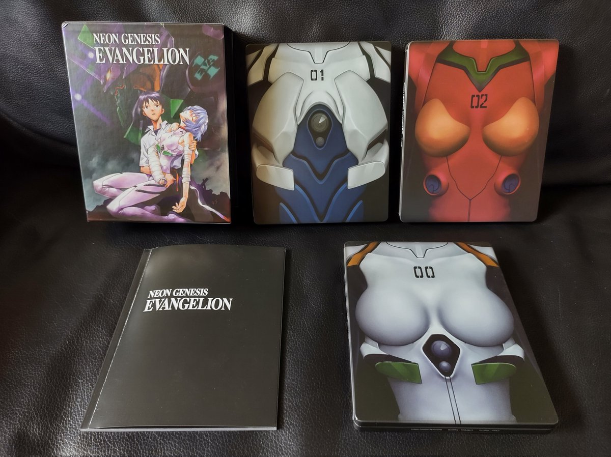 parn83's tweet photo. The awaited Anime goodies also arrived; #AngelCop remastered &amp; i finally upgraded the #NeonGenesisEvangelion to the BD version. Had to get the special, not the collectors edition though. Missing better looking box &amp; bigger booklet, but the discs in the coll. Ed. Are only held ... https://t.co/uwG5UAWa1L