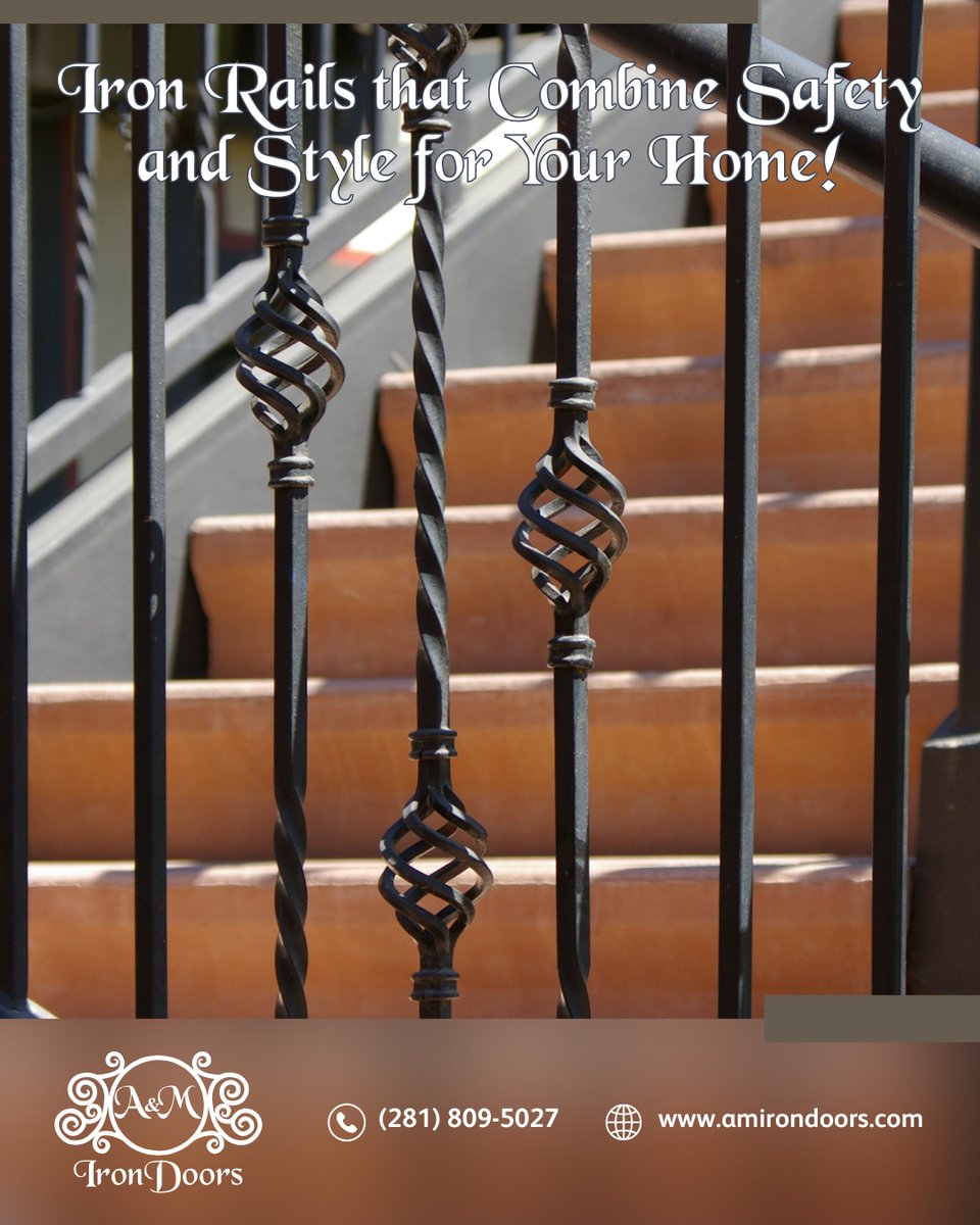 AMIronDoors's tweet image. Iron Rails that Combine Safety and Style for Your Home! ⚒️🏠

Add both safety and style to your home with our custom iron rails!✨

📞 Get a FREE Estimate Today! (281) 809-5027
🌐 Explore More: amirondoors.com

#IronRails #HomeSafety #CustomDesign #LuxuryLiving