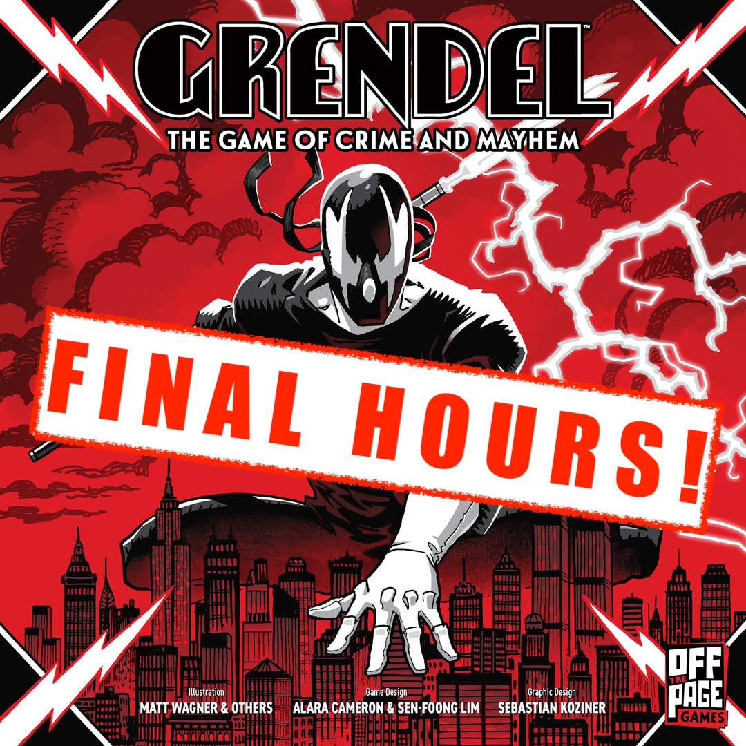 MattWagnerComic's tweet image. HEY GANG...the final countdown is here on the campaign for GRENDEL: THE GAME OF CRIME & MAYHEM! Get your copy of this incredible GRENDEL collectible now...before it's too late! kickstarter.com/projects/mindm…