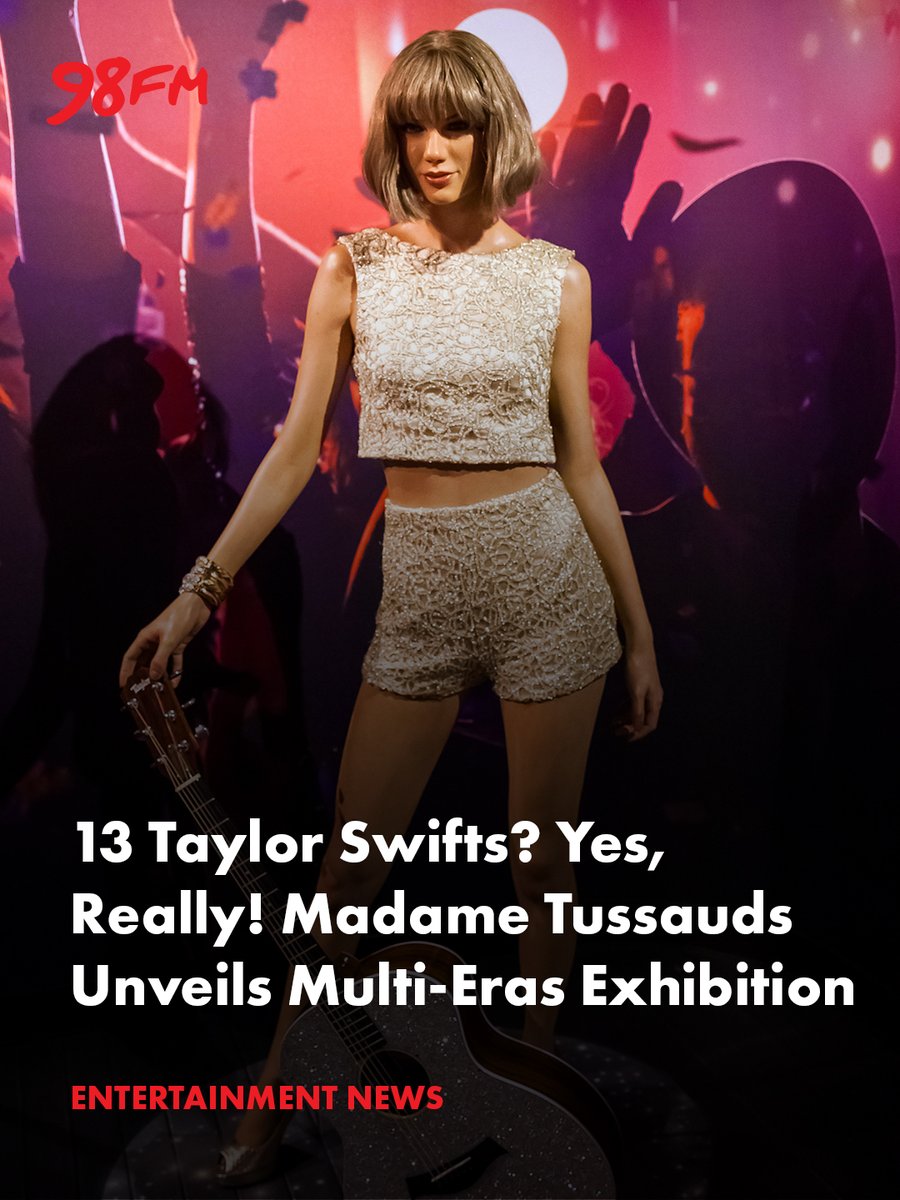 3 Taylors, 13 cities, 1 epic tour! 🌟 

Madame Tussauds has unveiled new wax sculptures of Taylor Swift from every Eras Tour era—now on display across 13 global venues. It’s the ultimate Swiftie experience! 

🔗 Read more on 98FM.com