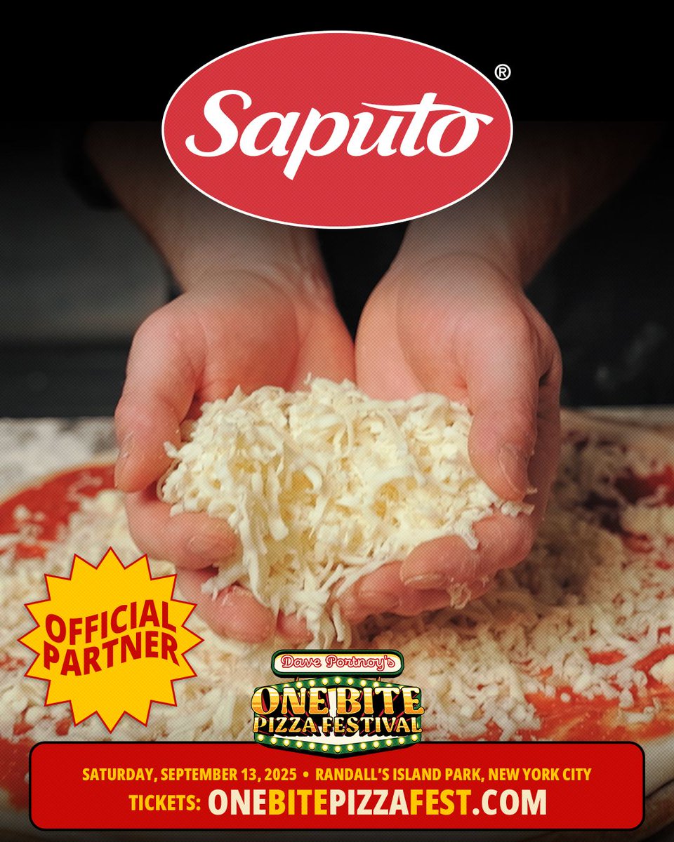 Say cheese! 🧀 Saputo is bringing their next-level flavor and artisan cheese to One Bite Pizza Fest! Get ready for premium, melt-in-your-mouth moments all festival long.