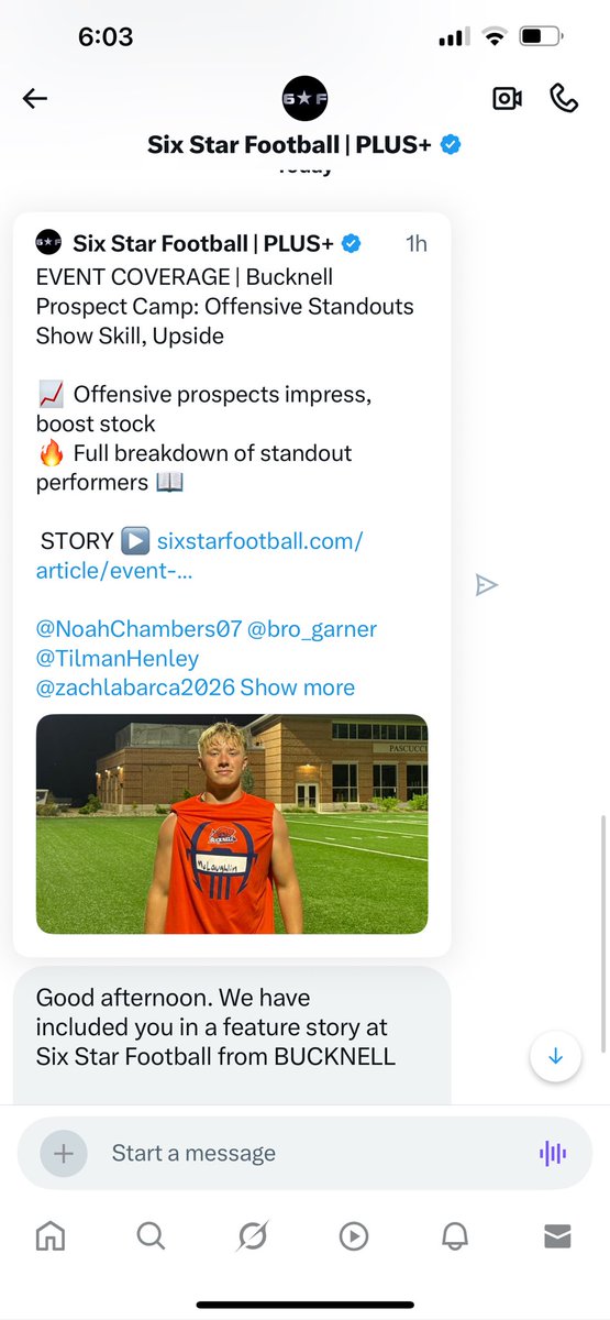 I got some more camp coverage from 6 star football.  This time while at Bucknell.