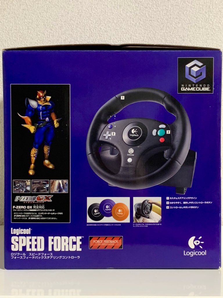 KAZTENDO2's tweet image. GC「F-ZERO GX」22周年ですね。セガ・アミューズメントヴィジョンが開発を担当しています。前作N64「F-ZERO X」の1年後が舞台で、キャプテン・ファルコンの戦いを描いたストーリーモードがあります。ロジクールのステアリングコントローラにも対応しています。Switch2での配信も記憶に新しいですね