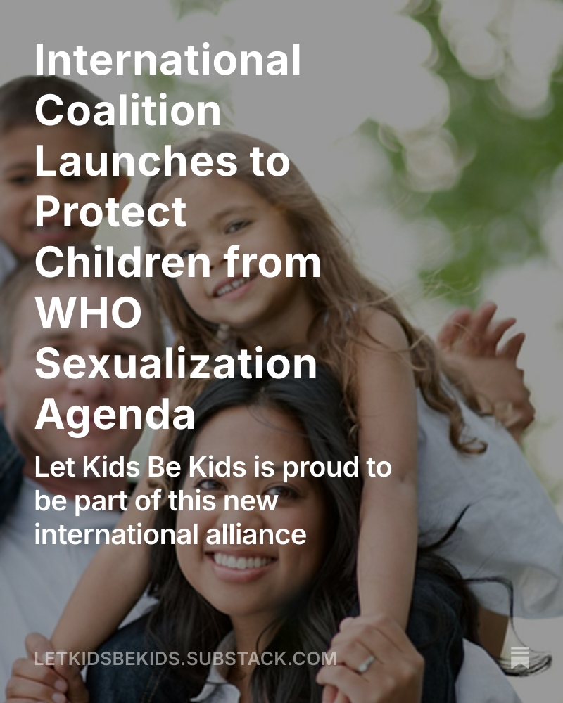 letkidsbekidsnz's tweet photo. International Coalition Launches to Protect Children from WHO Sexualization Agenda
@letkidsbekidsnz is proud to be part of this new international alliance. Media release link below. #letkidsbekids #IC4C #HandsOffOurKids