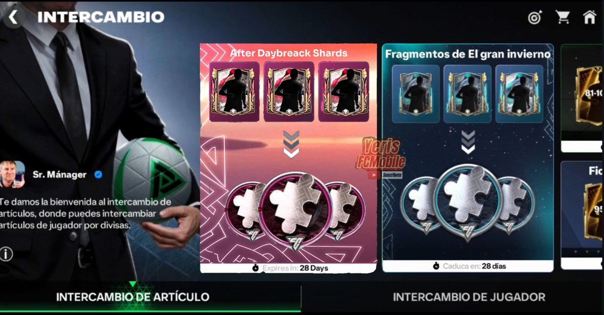 Yeris FC Mobile 🇸🇻 (@yerisfcmobile) on Twitter photo Algo así luciría, fragmentos El gran invierno continúan hasta el final del evento, miércoles nuevos fragmentos para cartas El gran amanecer.
Fuente <a href="/Sappurit/">Sappurit</a>
Rt <a href="/tutiofifa/">Tío Fifah 🇨🇴 🇵🇸 حرة</a> <a href="/FC_14_STAR/">FC-STAR</a> <a href="/DavidFC_Mobile/">David FCM 🇭🇳</a> <a href="/FirstHalfYT/">FirstHalf EAFC</a> <a href="/totono97/">Totono FC🇨🇴</a> <a href="/LeoFCMOBILE/">Leo</a>
#FCMobile Algo así luciría, fragmentos El gran invierno continúan hasta el final del evento, miércoles nuevos fragmentos para cartas El gran amanecer.
Fuente <a href="/Sappurit/">Sappurit</a>
Rt <a href="/tutiofifa/">Tío Fifah 🇨🇴 🇵🇸 حرة</a> <a href="/FC_14_STAR/">FC-STAR</a> <a href="/DavidFC_Mobile/">David FCM 🇭🇳</a> <a href="/FirstHalfYT/">FirstHalf EAFC</a> <a href="/totono97/">Totono FC🇨🇴</a> <a href="/LeoFCMOBILE/">Leo</a>
#FCMobile