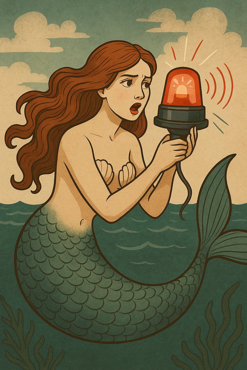 Ale_PPathways's tweet image. Romance languages are the most beautiful.
"Sirena", in Italian and Spanish, is both the term for "mermaid" and "siren", because in Greek mythology the siren emits a deafening song.
English is just practical for business.