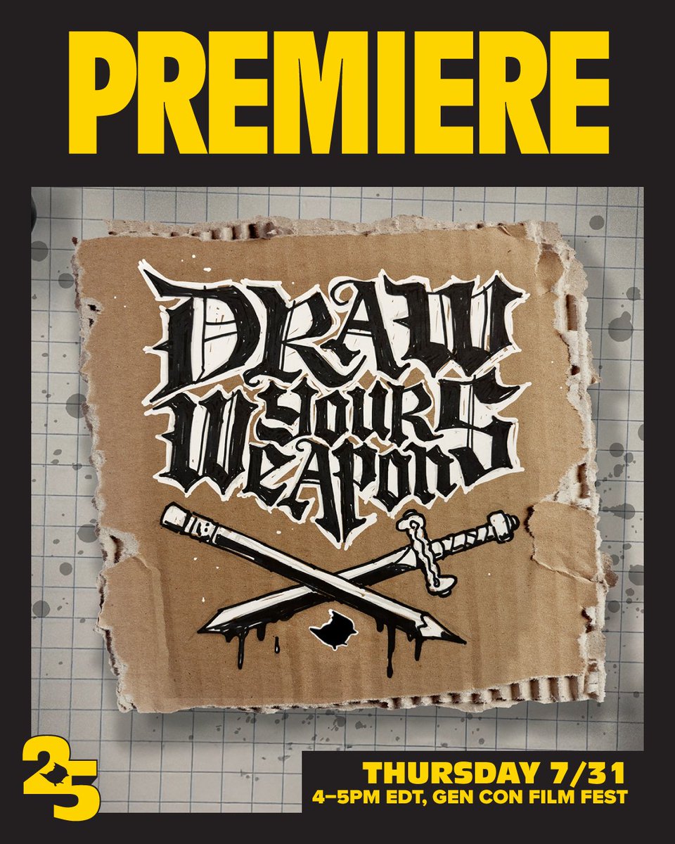 TitmouseInc's tweet image. We’re on the move! This week we're @Comic_Con, next week we’ll be traipsing through Indiana, en route to @Gen_Con where you can find us at 2 incredible events:
🏹 Draw Your Weapons: A Live-Action Series from Titmouse – Gen Con Premiere
We're giving you a first look at our brand…
