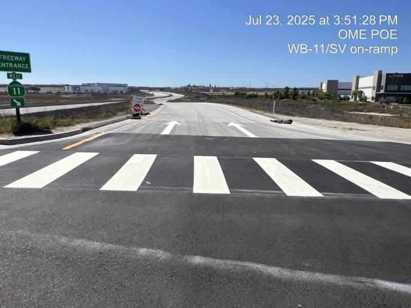 SDCaltrans's tweet image. New striping on State Route 11 in Otay Mesa! Once open SR-11 will be a vital route for businesses and the new Otay Mesa East point of entry facility which is scheduled to break ground later this year.