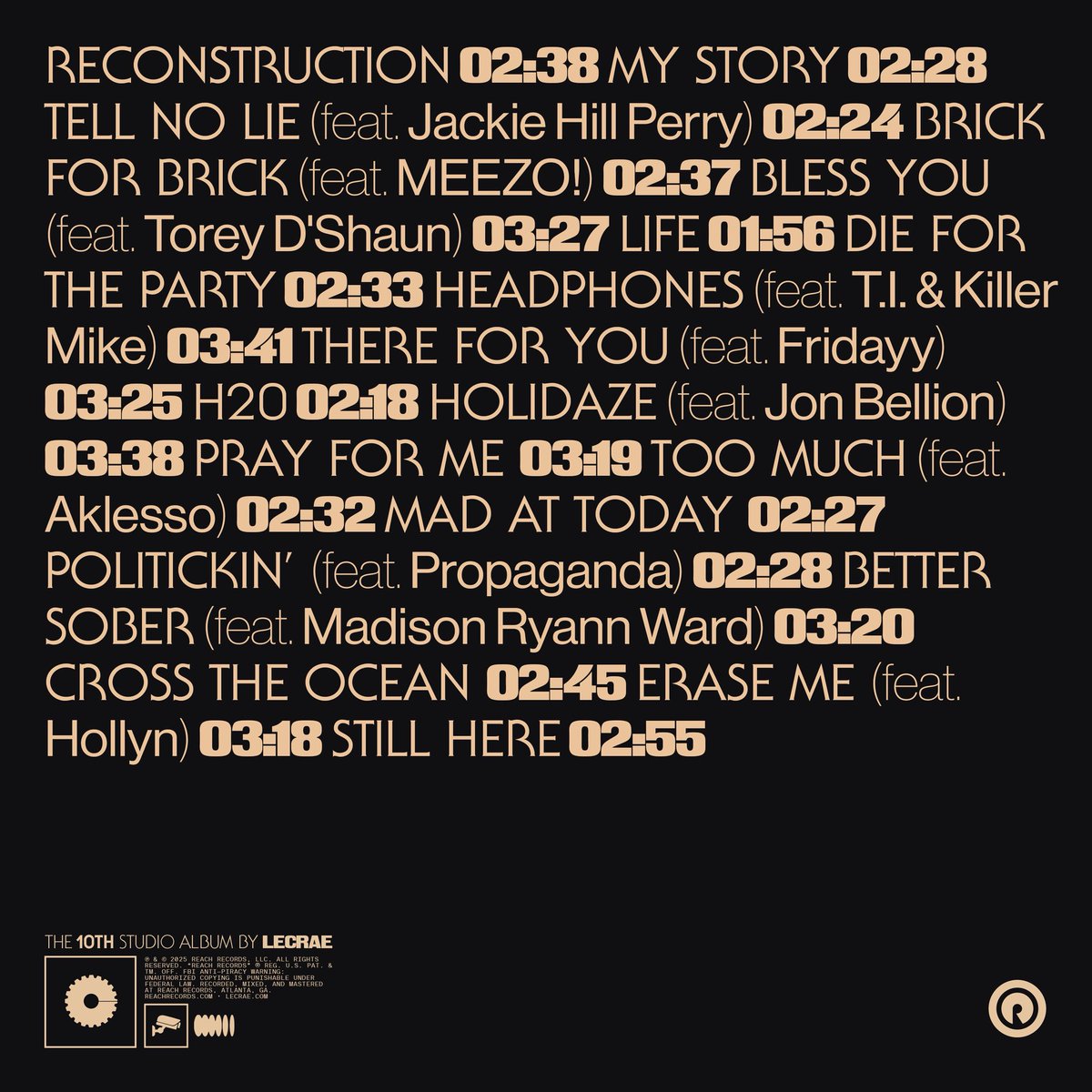 lecrae's tweet image. Reconstruction has begun.
My 10th studio album, August 22nd.
Pre-order + pre-save the album now. “Bless You” out at midnight. link.lecrae.com/reconstruction