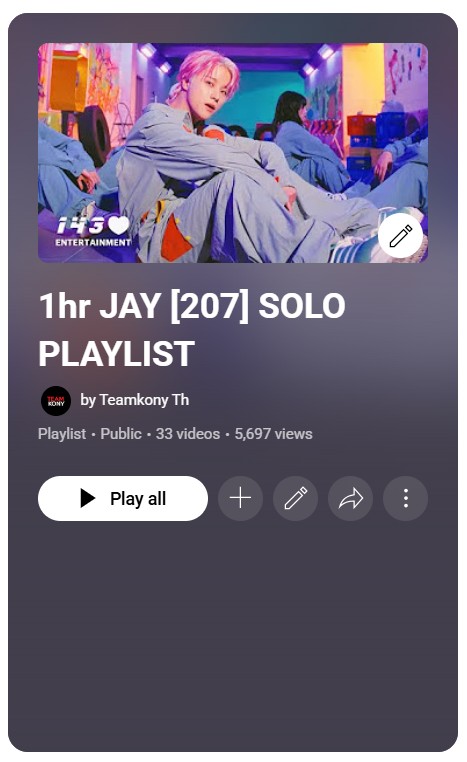 TEAMKONY_TH's tweet image. [🎶] JAY [207] YOUTUBE PLAYLIST
สามารถนำPlaylistของบ้านทีมโคนี่ไปใช้ได้เลยค่ะ

💚Playlist 1ชม.
tinyurl.com/yzuhzh4j

💚Playlist 2ชม.
tinyurl.com/y3pdc77w

❌ปิดShuffle
✅เล่นจบ1Playlistให้ย้ายไปฟังเพลย์ลิสต์อื่น ไม่เล่นซ้ำ!

#WeCantExplainWithJay #JAY_207
@iKON_gnani_____