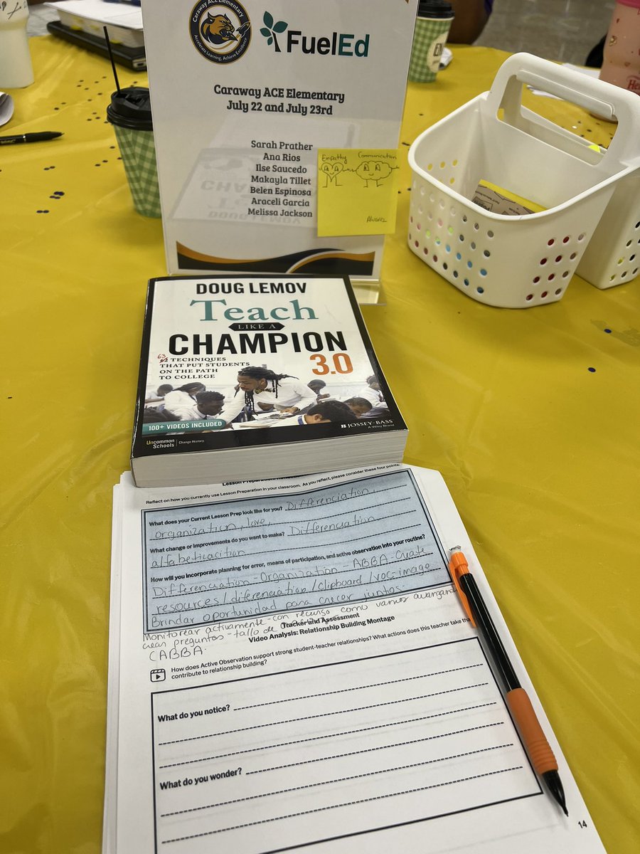 Ms_Alvarez_'s tweet image. Thanks to this valuable Teach Like a Champion training, I am now better equipped to reinforce effective strategies that will allow me to make a more meaningful impact on student learning and engagement
Together, we can achieve academic success #AccelerateLearning @CarawayES_AISD