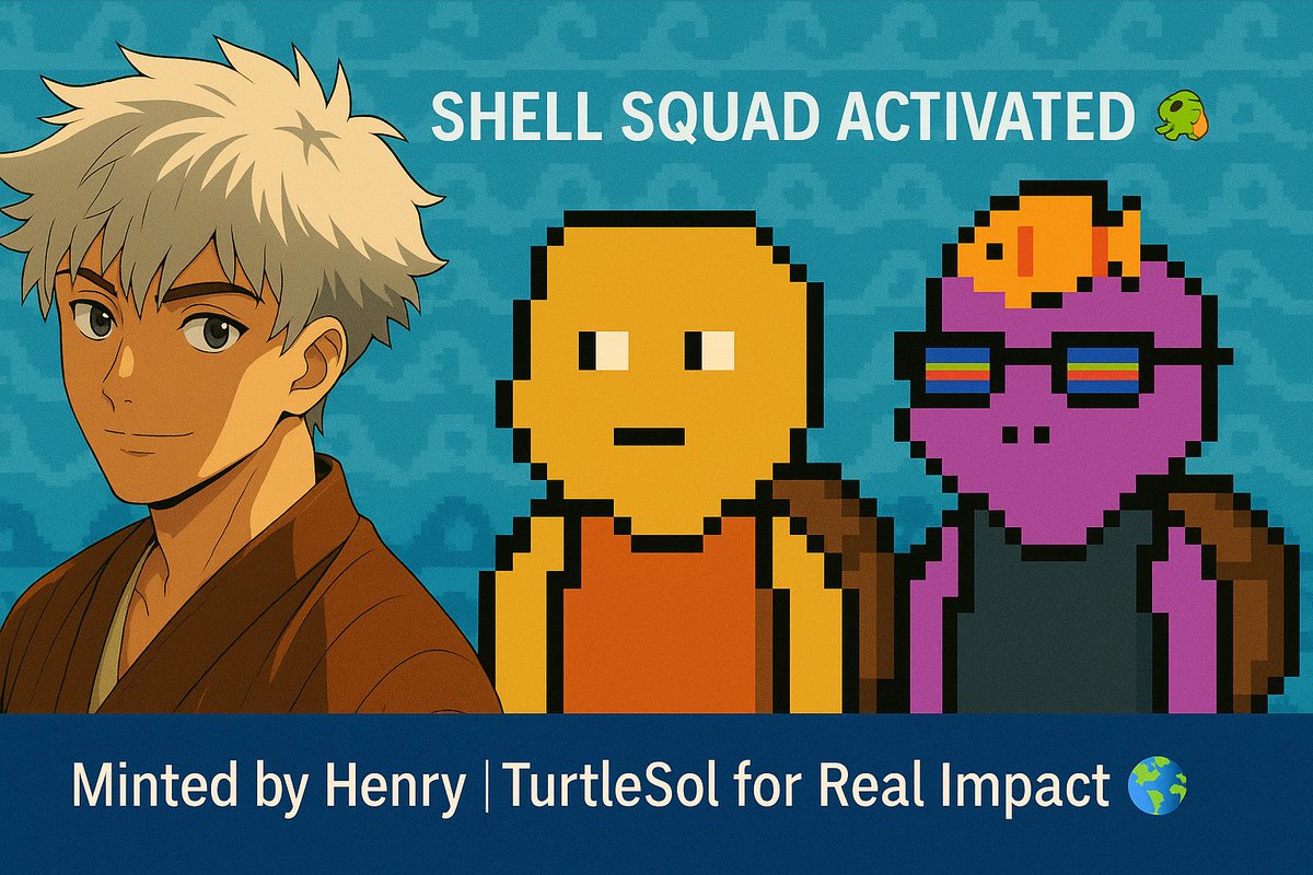 HenryWeb3Core's tweet image. Saving turtles, stacking art and vibing with the #TurtleGang 💚
🌍 Real-world impact
💰 Bounty still active
🎯 Almost 75% minted have you claimed yours yet?
📸 Me + My Shell Squad ⬇️
@Turtlesolana
#TurtleSol #NFTsForGood #Impact3 #SolanaNFTs