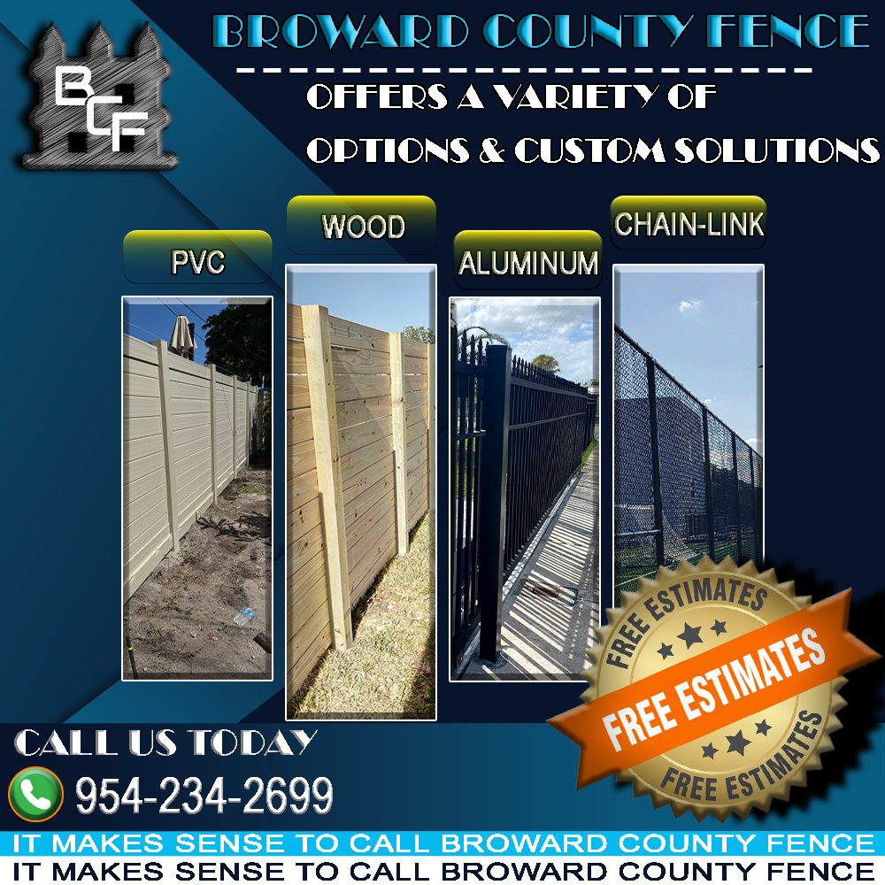 BcfFence's tweet photo. 🚧 Upgrade your property with Broward County Fence!
We offer:
✅ PVC
✅ Wood
✅ Aluminum
✅ Chain-Link
📞 Call now for FREE estimates → 954-234-2699
It makes sense to call Broward County Fence!
#Fencing #SouthFlorida #FreeEstimates https://t.co/HveY7oU03I
