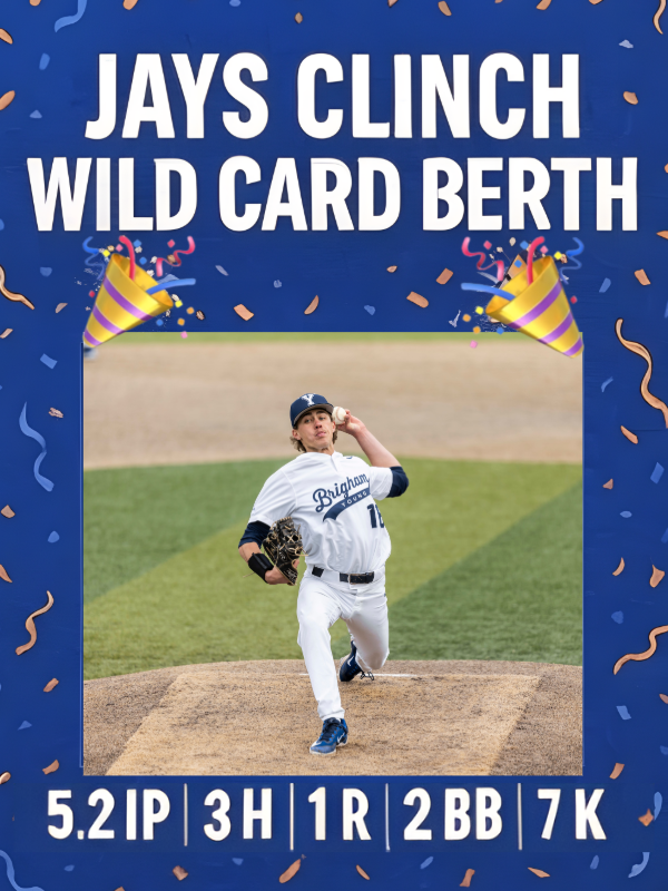 MASON OLSON DOES IT AGAIN!

The FCL Blue Jays LHP turned in another strong outing!

<a href="/masono34/">Mason Olson</a>'s last 2 starts: 

11.2 IP | 14 K | .167 OPP AVG

With the Orioles losing both of their games today, the Jays clinch a wildcard spot! 🎉

#BlueJays #LightsUpLetsGo