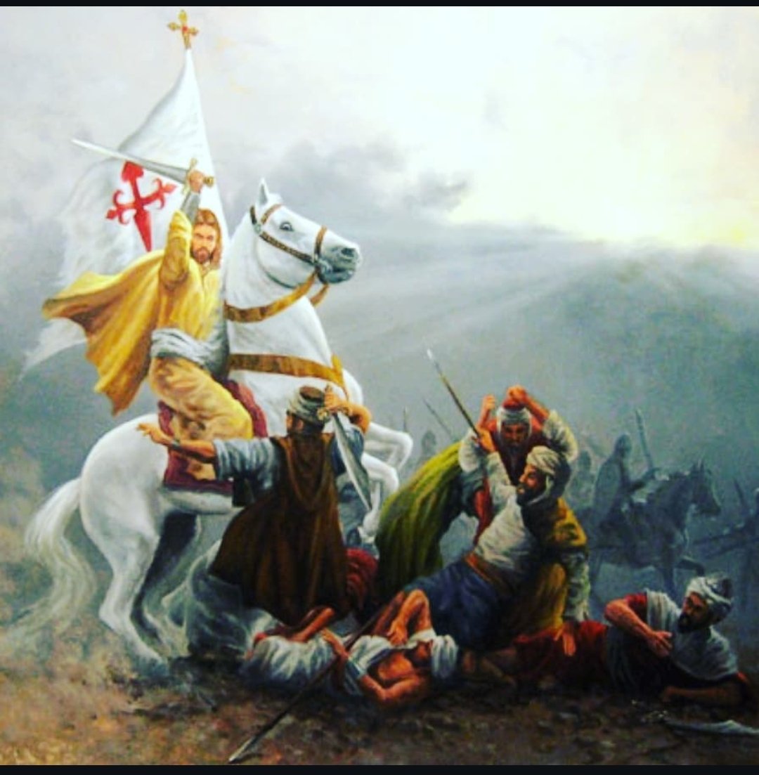 aragonesnacnal's tweet image. "Cargad al grito de Santiago, y venceréis"
Y así fue, Santiago Matamoros espada defensora de España.
Santiago y cierra, España! ✝️🚩