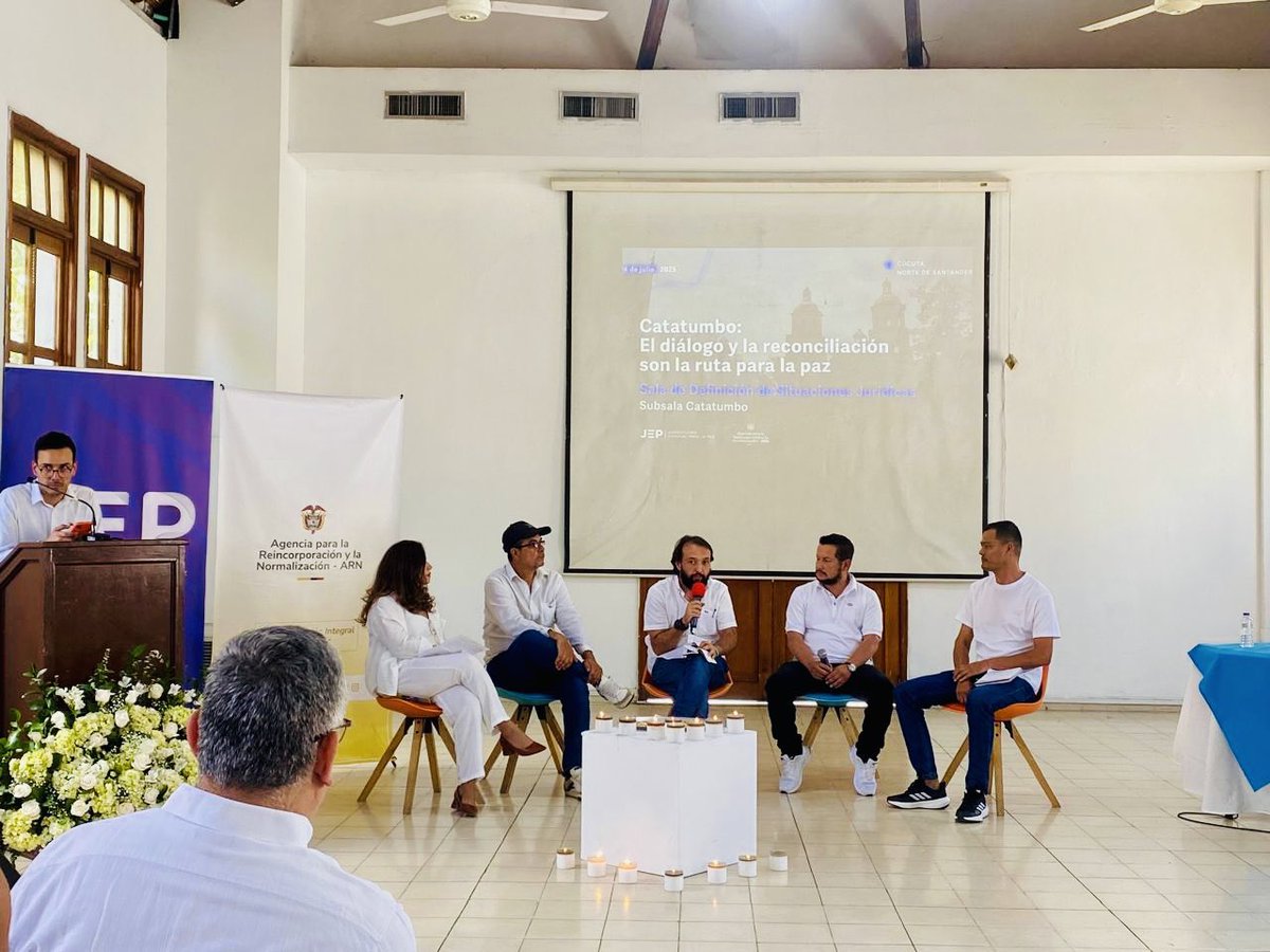 CCALCP (@ccalcp) on Twitter photo En Cúcuta se realizó el espacio “Catatumbo: el diálogo y la reconciliación son la ruta para la paz”, una de las cuatro acciones resultado del proceso restaurativo liderado por la <a href="/ARNColombia/">Agencia para la Reincorporación y la Normalización</a>, en el marco de la ruta no sancionatoria ante la Sala de Definición de Situaciones En Cúcuta se realizó el espacio “Catatumbo: el diálogo y la reconciliación son la ruta para la paz”, una de las cuatro acciones resultado del proceso restaurativo liderado por la <a href="/ARNColombia/">Agencia para la Reincorporación y la Normalización</a>, en el marco de la ruta no sancionatoria ante la Sala de Definición de Situaciones