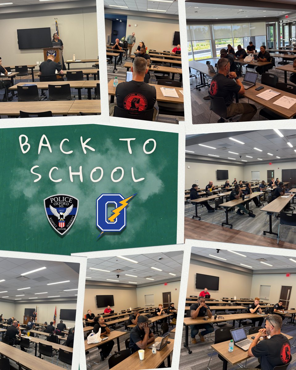 OxfordPolice's tweet image. Our School Resource Officers are completing in-service training to prepare for the upcoming school year. ✏️📚
This ongoing education helps ensure they’re equipped with the latest skills and knowledge to keep our schools safe and supportive. 👮💙⚡
#OxfordPD