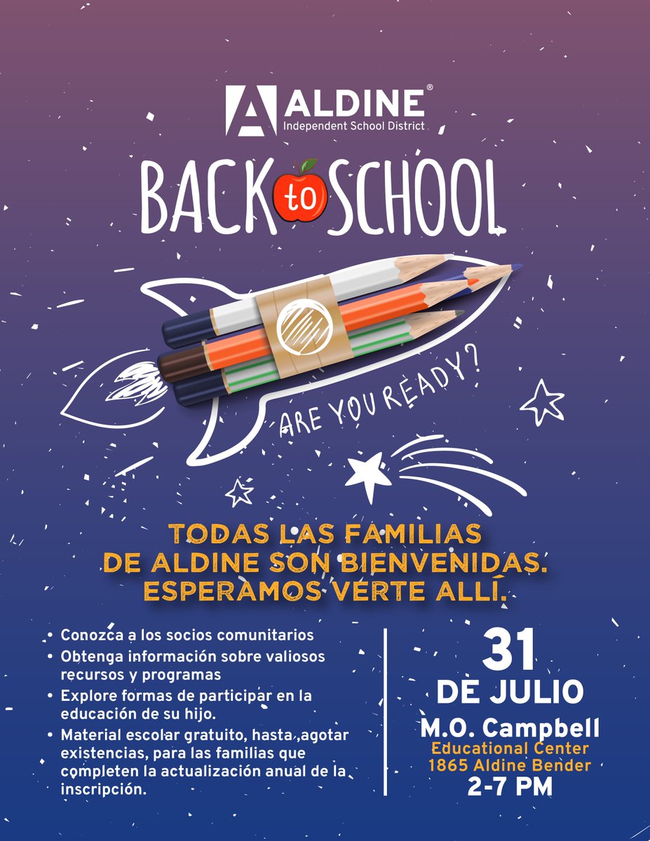 Aldine Senior High School-Aldine ISD (@aldinehs_aisd) on Twitter photo Mustangs! Back to School Expo: Next Thursday, July 31st. See you there! <a href="/AHSLadiesFutbol/">Aldine Ladies Futbol</a> <a href="/AldineMustangs/">Aldine Mustangs Football</a> <a href="/AldineHighMBB/">Aldine Mustangs</a> Mustangs! Back to School Expo: Next Thursday, July 31st. See you there! <a href="/AHSLadiesFutbol/">Aldine Ladies Futbol</a> <a href="/AldineMustangs/">Aldine Mustangs Football</a> <a href="/AldineHighMBB/">Aldine Mustangs</a>