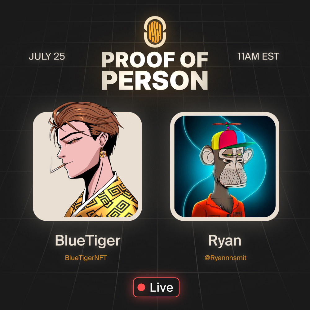 BlueTigerNFT's tweet image. Live-streaming in 16h! ποΈπ¬
Join us for @popshowxyz EP12 featuring @ryannnsmit, Co-founder of @itkdigital.
π We're giving away $200 in @Bearycoin LIVE, wearing a tux π§ + more surprises, make sure to join early.
ποΈ Set your reminders: Friday, 11am EST.