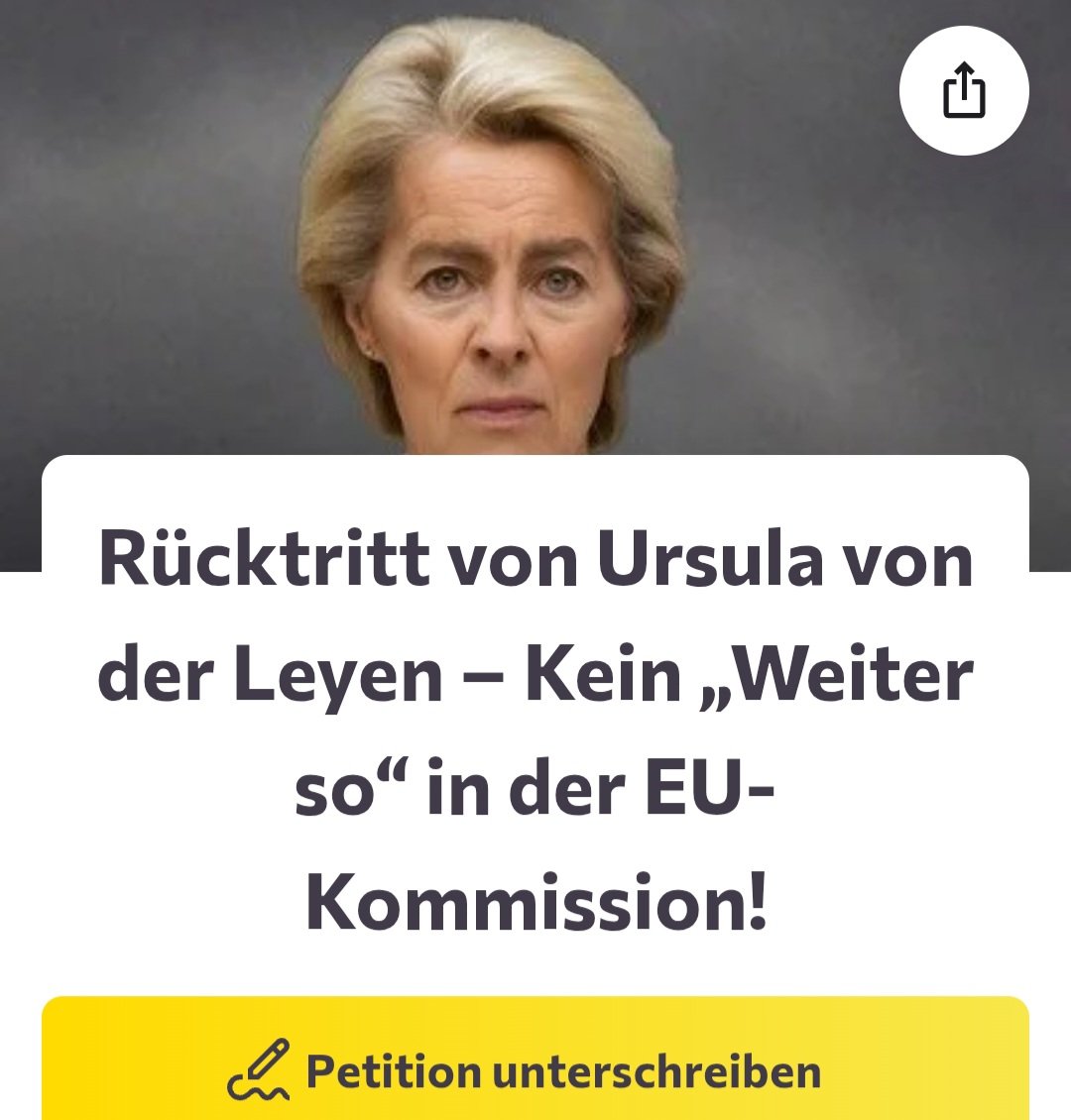 YNne5791's tweet image. 📣 Rücktritt von Ursula von der Leyen – Kein „Weiter so“ in der EU-Kommission!
change.org/p/r%C3%BCcktri…