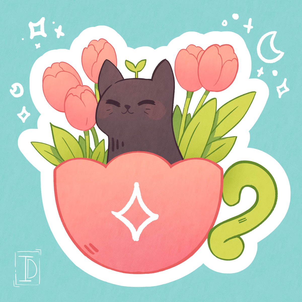 Isabela_Duffles's tweet image. With or without the extra border? 🤔
This will be a sticker! 🌱🌷