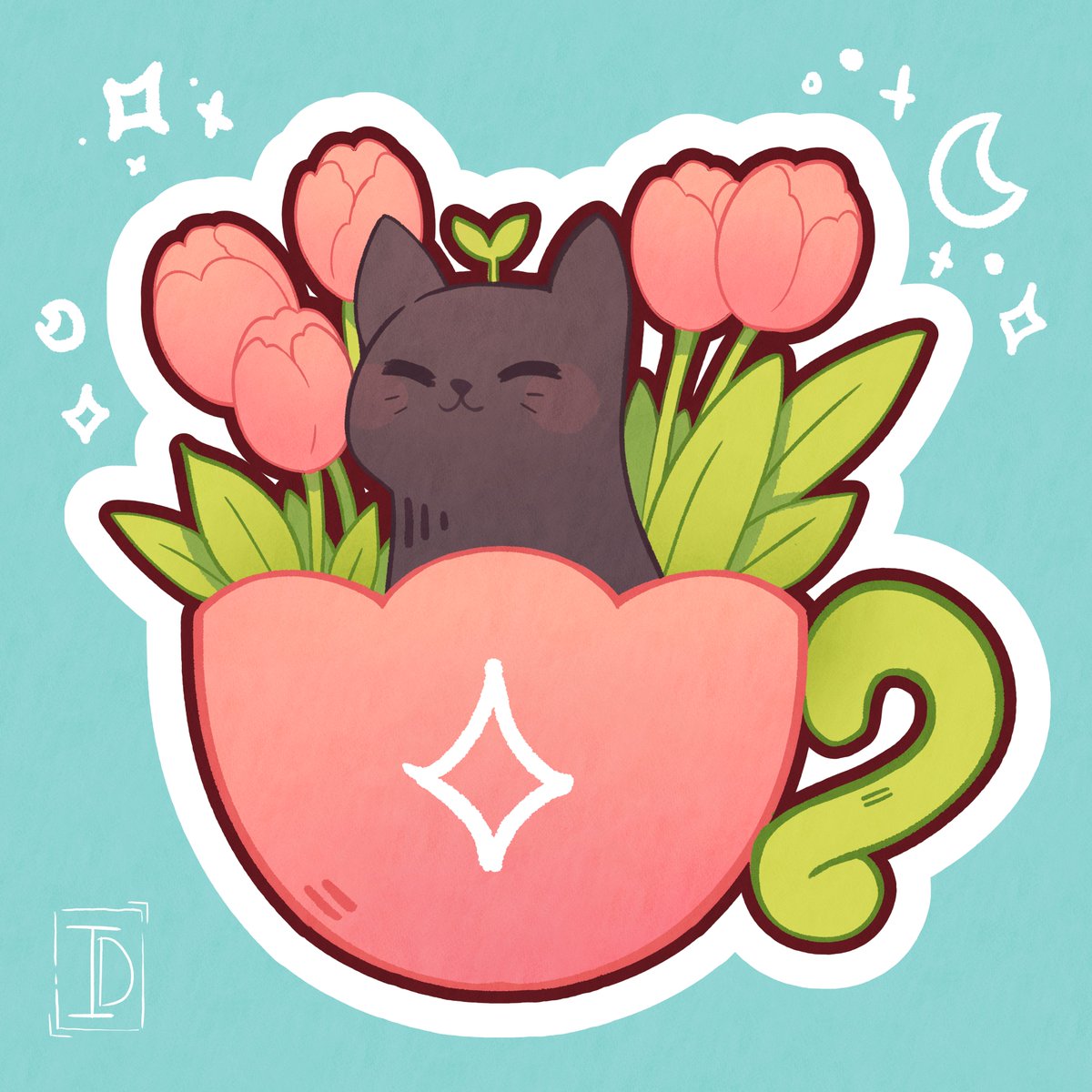 Isabela_Duffles's tweet image. With or without the extra border? 🤔
This will be a sticker! 🌱🌷
