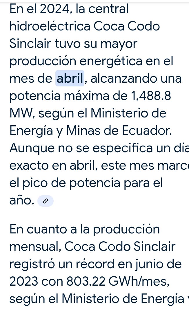 Gracias a la hidroeléctrica Coca-Codo Sinclair, en la crisis Energética, aupada por el anterior Gobierno del actuál psdte del #Ecuador se logró capear, parte d esa crisis. Que hubiera sido mucho peor sino hubiera existido ua Usina, se hubiera tenido días de hasta 22 horas sin Luz