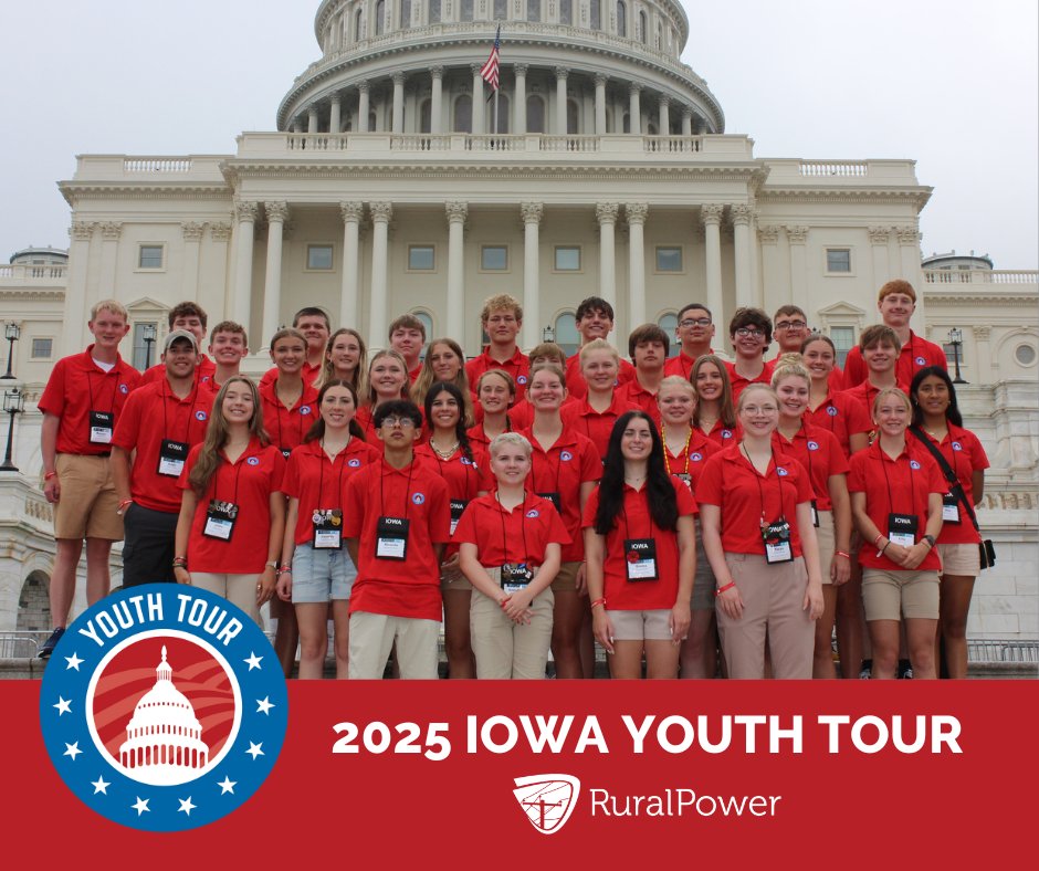 In mid-June, 35 student leaders from Iowa took a trip of their lifetime to Washington, D.C. This weeklong leadership program provides high school students with opportunities to learn about government &amp; issues in the energy industry.

To read more, visit: iowarec.org/youth-tour