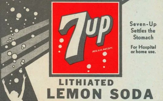 siimland's tweet photo. TIL: 7-Up's original recipe included lithium, which is seen to support mood and mental health

In fact, many of the soft drinks have apothecary origins, and they were marketed for medicinal use

They were still sugar-sweetened beverages, but it highlights how much of a shadow soft drinks today are of their former selves.