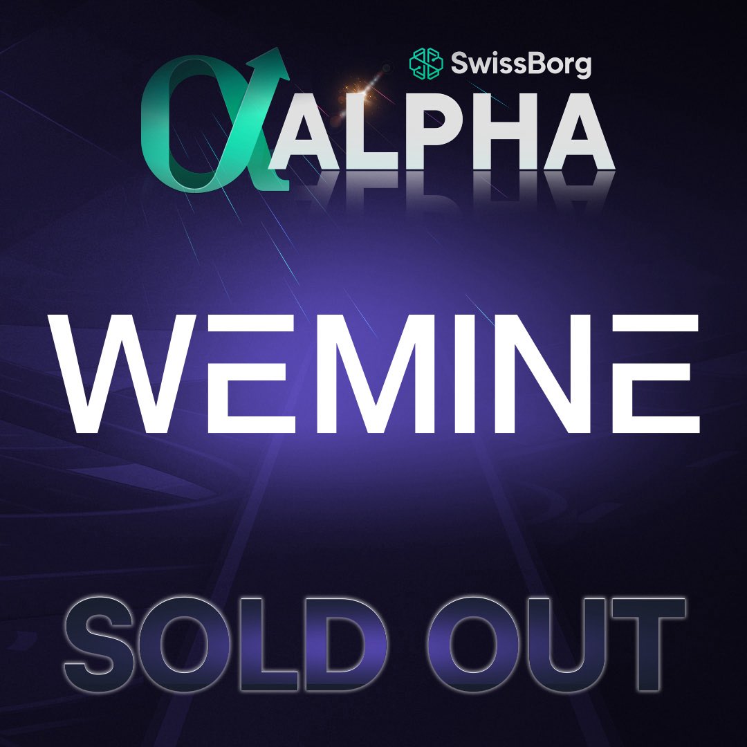 We are SOLD OUT!

The first batch is gone in less than an hour! Our first success with our great partners at <a href="/swissborg/">SwissBorg</a> and the incredible team at <a href="/WeMineFi/">WeMine</a>.

A big thank you to everyone involved, especially the entire <a href="/alephium/">Alephium</a> team for their early support. Their vision and
