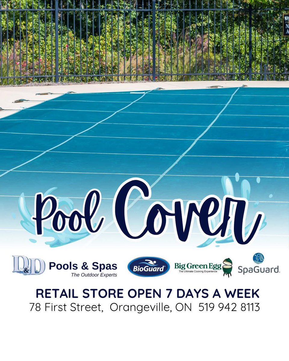 DDpoolsOville's tweet image. 💧 Need a Custom Pool Cover? We've Got You Covered! 💧

📍Visit us in-store or call today to get started on your custom order!

D &amp;amp; D Pools and Spas 
(519) 942-8113 
78 First Street, Orangeville d-dpools.com  

#CustomPoolCover #DDPoolsAndSpas #PoolCare