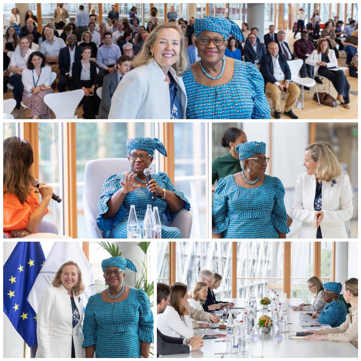 Thank you for insightful &amp; inspiring exchange at <a href="/EIB/">European Investment Bank</a> HQ, dear <a href="/NOIweala/">Ngozi Okonjo-Iweala</a> @WTO!

Cooperation is the name of the game to build trust &amp; ensure that trade is a force for good in the world

You can count on us to foster #trade as powerful driver of development, prosperity &amp; stability.