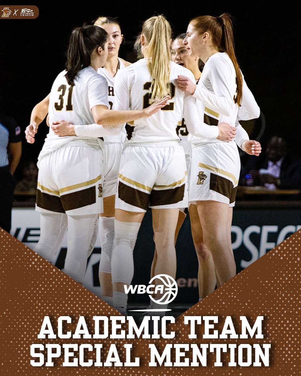 LehighWBB's tweet image. 𝙎𝙘𝙝𝙤𝙡𝙖𝙧 𝘽𝙖𝙡𝙡𝙚𝙧𝙨
The Mountain Hawks once again received special mention academic honors from the @WBCA1981 ! Lehigh had a 3.615 team GPA during its championship 2024-25 campaign.
lehighsports.com/news/2025/7/24…