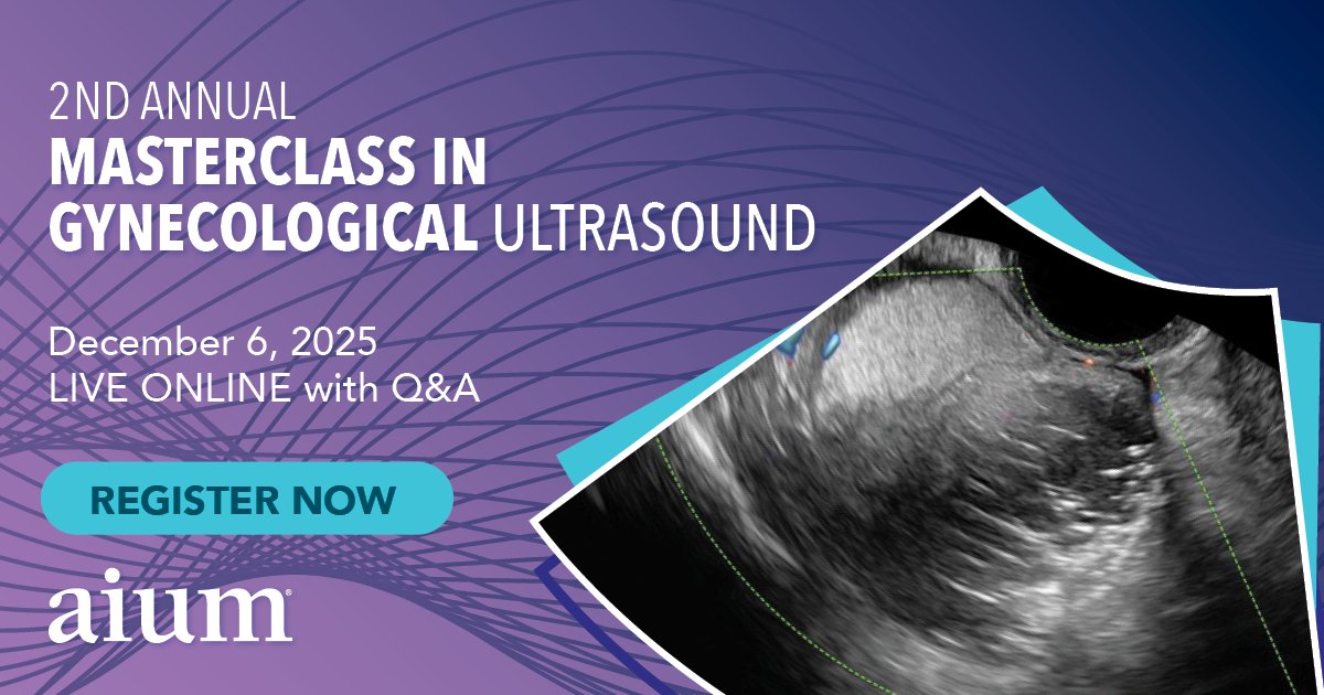 AIUMultrasound's tweet image. REGISTRATION NOW OPEN! Join us for the AIUM's 2nd Annual Masterclass in Gynecological Ultrasound—a focused, advanced learning event designed to enhance your diagnostic skills in gynecologic imaging. Earn 3.25 CMEs. Saturday, December 6. Register now: bit.ly/3IPodbf