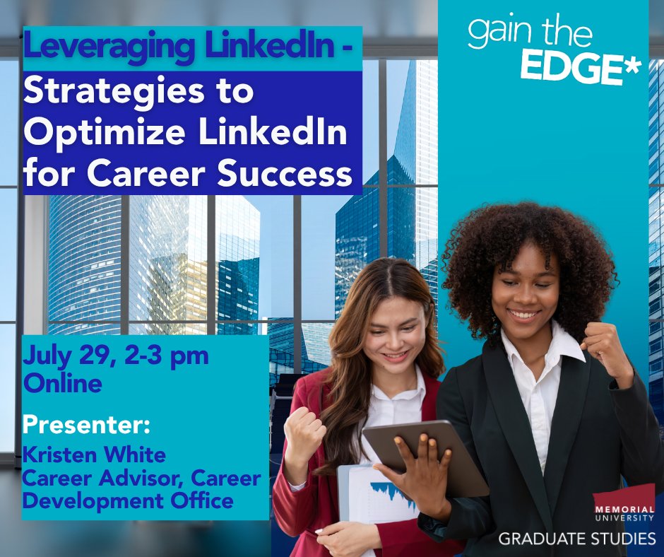 📢 Join us for this interactive online workshop to learn how to:
✅Build a standout LinkedIn profile.
✅Explore ways to grow your professional network.
✅Use LinkedIn’s features to enhance your job search. Register now➡️ bit.ly/44Nnnof
