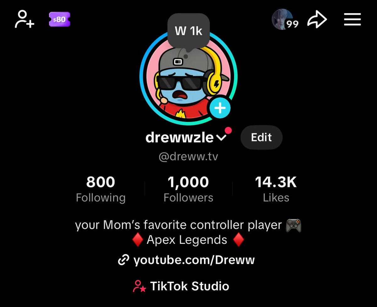 Officially hit 1,000 followers on TikTok

Far from my goal, but genuinely so happy to hit it

Posting everyday, twice a day can really change your life 🫶