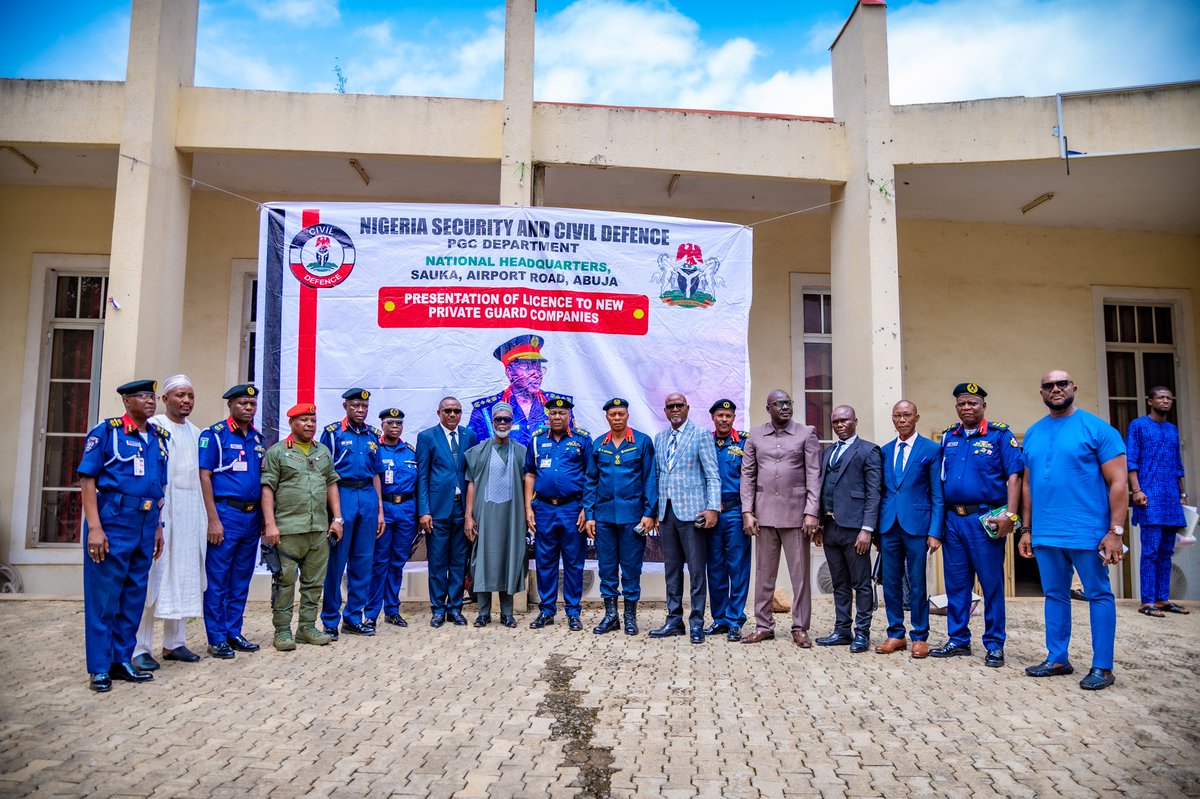 ENHANCING NATIONAL SECURITY:

NSCDC BOSS PRESENTS OPERATING LICENCES TO 28 PRIVATE SECURITY GUARD COMPANIES  CALLS FOR UPSCALLED INTELLIGENCE IN COMBATING INSECURITY