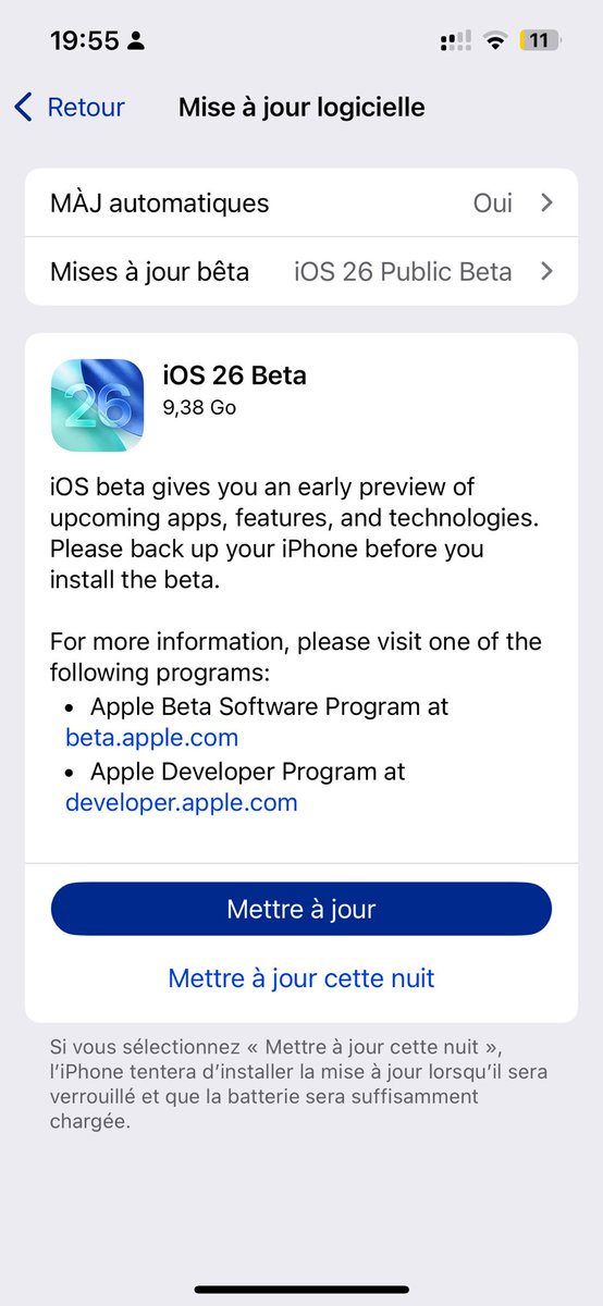 Good Evening IOS 26 Beta Public ! Let’s download and install now. 
#ios26