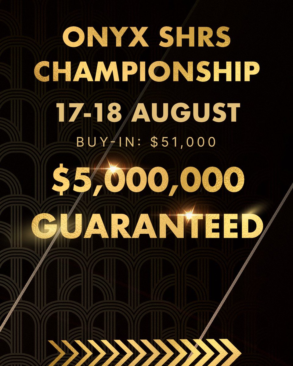 OnyxClub_'s tweet image. High Stakes, Higher Guarantees💰
This August, Onyx Club opens its doors to the high stakes community for Super High Roller Series. Bringing some of the most anticipated guaranteed events of the summer to Cyprus, including legendary GGMillion$, Onyx SHRS Main Event and the SHRS…