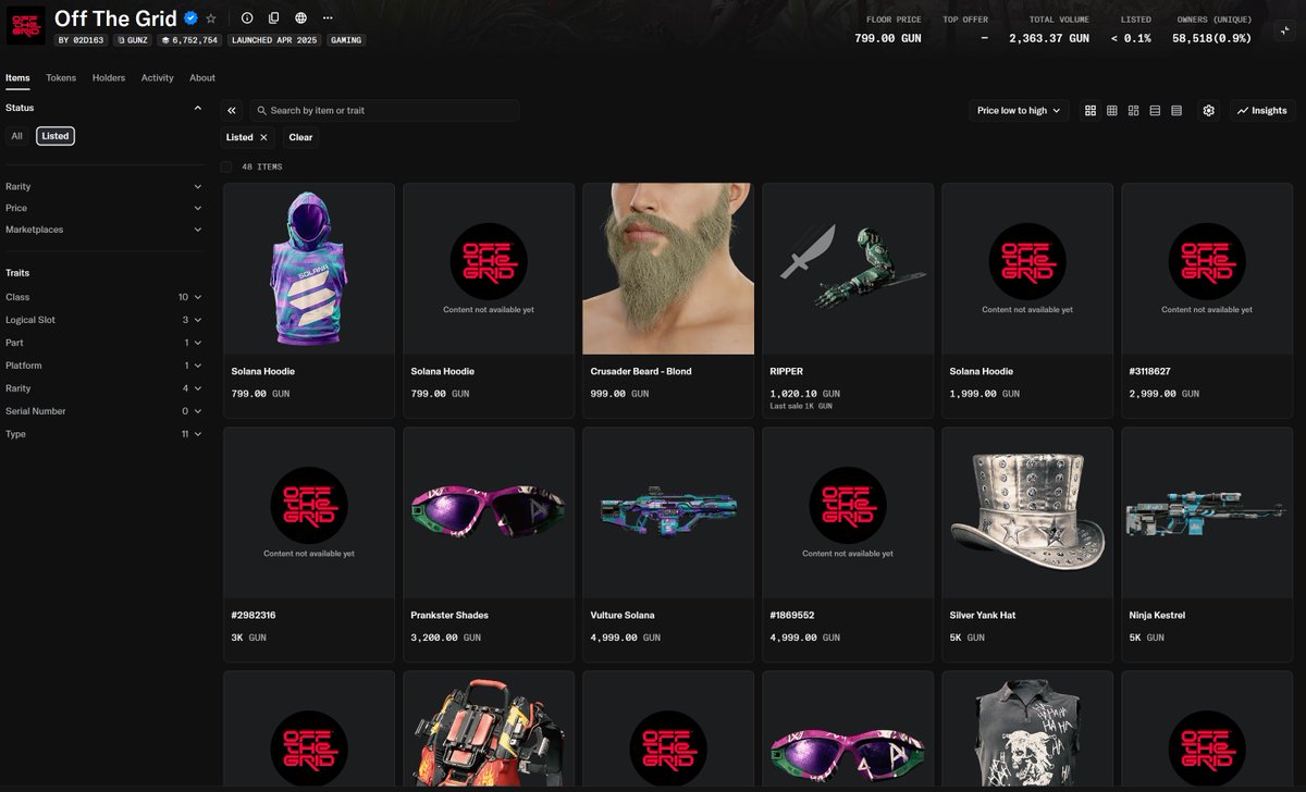 CryptoStache's tweet image. NFT trading for @playoffthegrid is LIVE on @opensea!
Only 48 items listed & it looks like a lot of the images didn't come thru???
Same 5-6 people have listed all these, but who is actually buying?