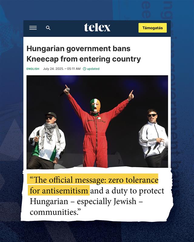 CIJAinfo's tweet image. Kneecap's promotion of terrorism and hate speech poses a public safety risk to any country in which they perform.
This is why all Canadians should be concerned about their upcoming performances in Canada. Visit ActionHub.ca to send the government a message.