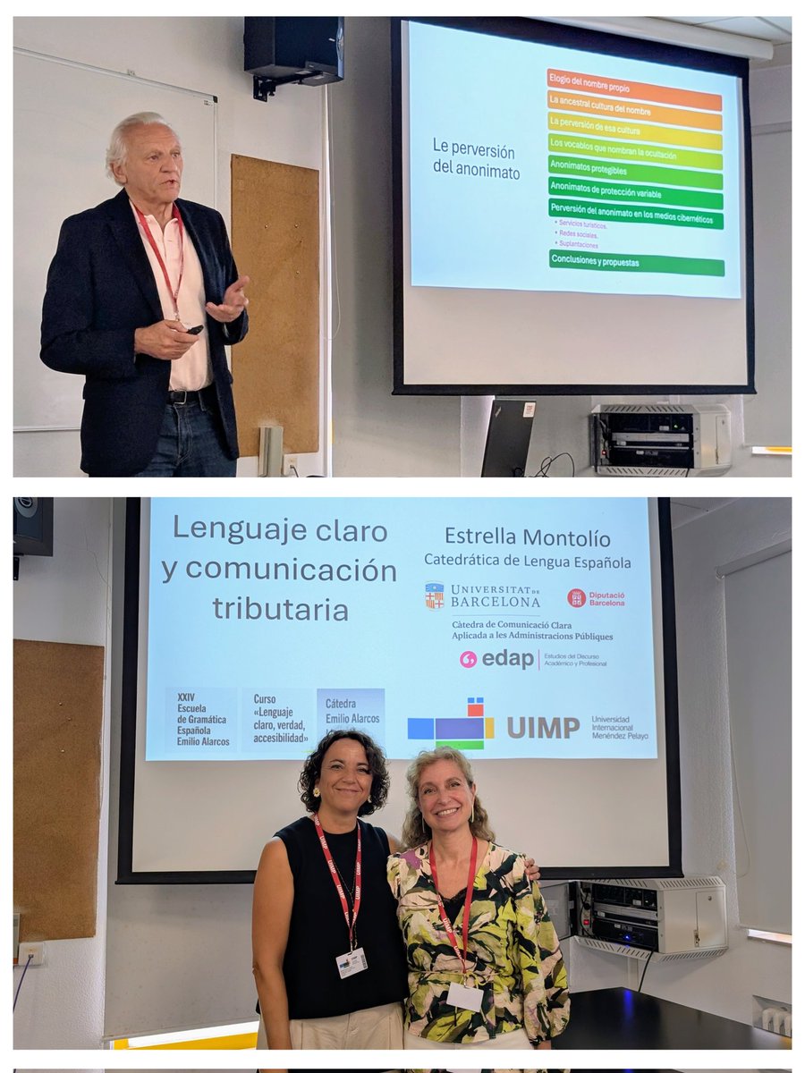 arText 💻✍️| Sistema de ayuda a la redacción (@sistema_artext) on Twitter photo Estamos en Santander en la XXIV Escuela de Gramática Española 'Emilio Alarcos': Lenguaje claro, verdad, accesibilidad (<a href="/UIMP/">UIMP</a>), organizada por Salvador Gutiérrez Ordóñez y <a href="/MIglesiasBango/">M Iglesias Bango</a>.
Un lujo escuchar hoy a Álex Grijelmo, <a href="/emontoliod/">Estrella Montolío</a> y <a href="/Mar_Forment/">Mar Forment</a>. 😍
#EGEA25 Estamos en Santander en la XXIV Escuela de Gramática Española 'Emilio Alarcos': Lenguaje claro, verdad, accesibilidad (<a href="/UIMP/">UIMP</a>), organizada por Salvador Gutiérrez Ordóñez y <a href="/MIglesiasBango/">M Iglesias Bango</a>.
Un lujo escuchar hoy a Álex Grijelmo, <a href="/emontoliod/">Estrella Montolío</a> y <a href="/Mar_Forment/">Mar Forment</a>. 😍
#EGEA25