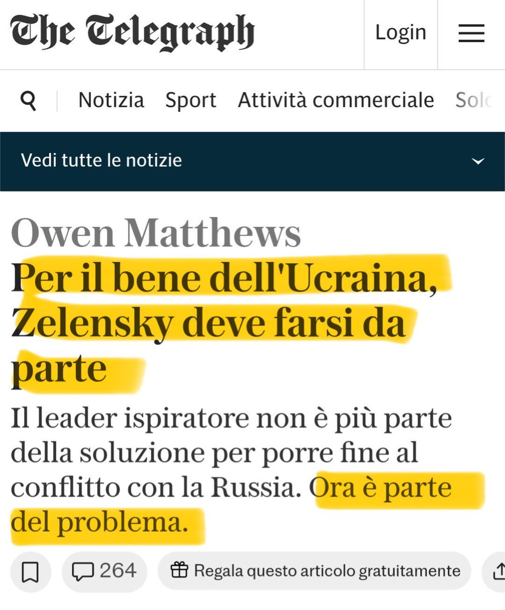 k_arsenale's tweet image. Ma non era: “Con #Zelensky fino alla vittoria” ??