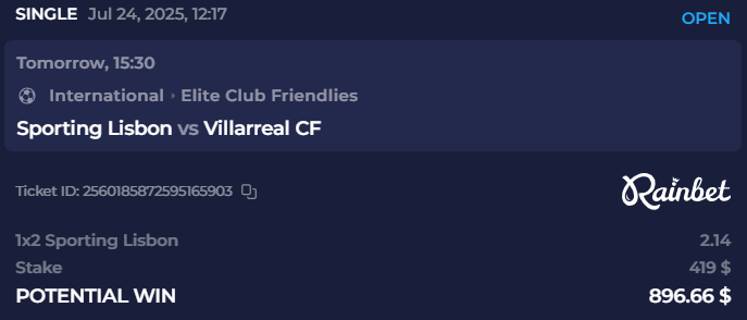 LFCVine's tweet image. Should be an easy win for Sporting tomorrow against Villarreal.✅