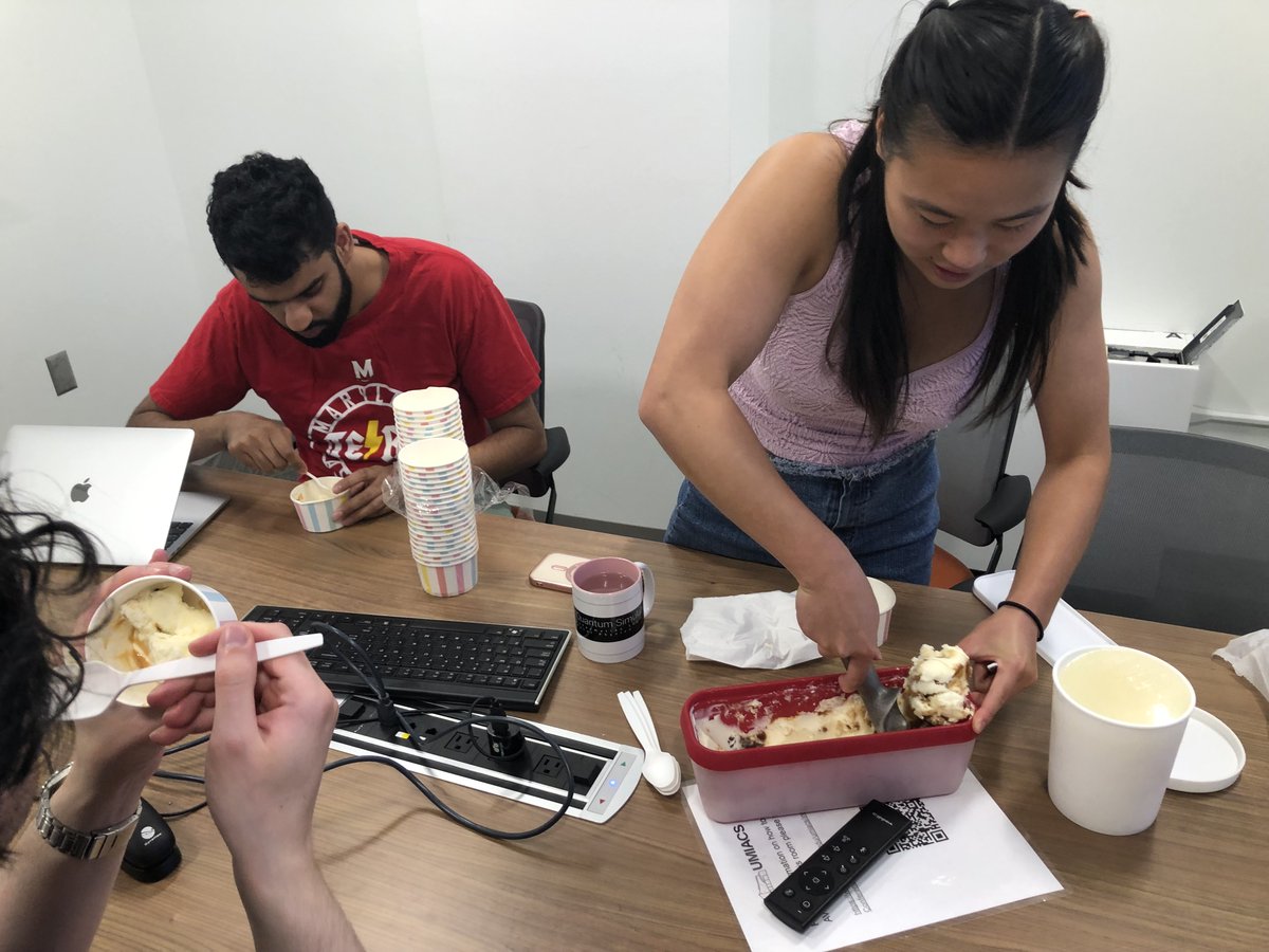 nicoleyh11's tweet image. Loads of research groups across the world have been studying the Mpemba effect, according to which ice cream freezes more quickly if the mixture begins hot than if it begins cold. But how many groups have a student who *makes* ice cream? 🍦😋🍧 @JointQuICS @UMDPhysics