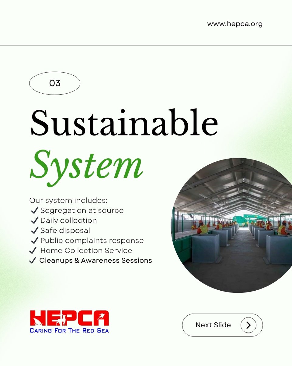 HEPCA (@hepca3) on Twitter photo ♻️ HEPCA has worked relentlessly to protect the Red Sea through one of the largest solid waste management systems, cleanups, awareness, and action on the ground 🌊
#CleanRedSea #HEPCA #SustainableWasteManagement #Hurghada #MarsaAlam #ProtectRedSea #EcoTourism ♻️ HEPCA has worked relentlessly to protect the Red Sea through one of the largest solid waste management systems, cleanups, awareness, and action on the ground 🌊
#CleanRedSea #HEPCA #SustainableWasteManagement #Hurghada #MarsaAlam #ProtectRedSea #EcoTourism