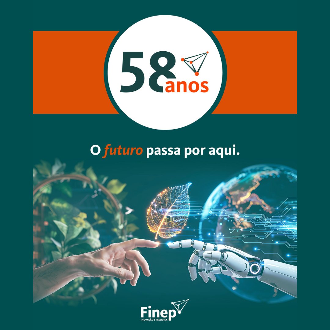🙌 Hoje, a Finep - empresa pública vinculada ao Ministério da Ciência, Tecnologia e Inovação - faz 58 anos. Motor do Sistema Nacional de CT&amp;I, cumpre papel fundamental para qualquer país: acredita no sonho.

Parabéns pelos 58 anos! 🎂👏🏻

Veja completo: instagram.com/p/DMf-PLHxQtd/