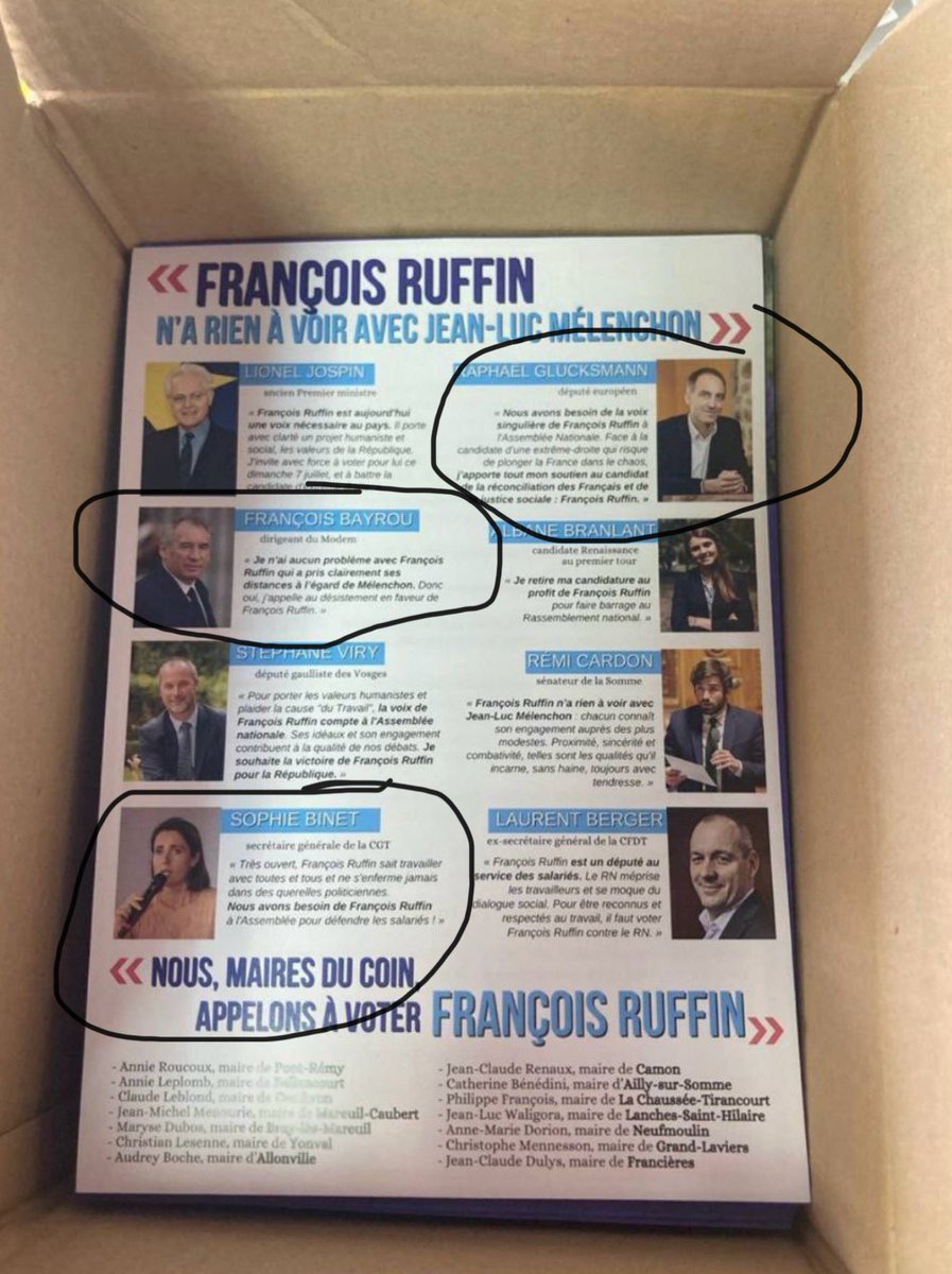 Bayrou était sur tes tracts il y a 1 an.