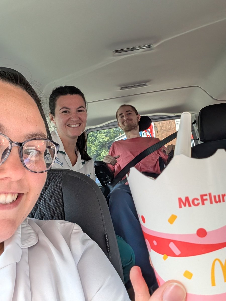 PlymUnit's tweet image. We have an #accessiblevehicle @PlymUnit. The #OTteam took Sam to a wheelchair clinic & cheeky drive through. It's so important to have some fun along the way!
#mcdonalds #mcflurry #workhardplayharder #accessible #teamgreen #neurorehab #neuroot #rehablegends #cheeky #bestjob