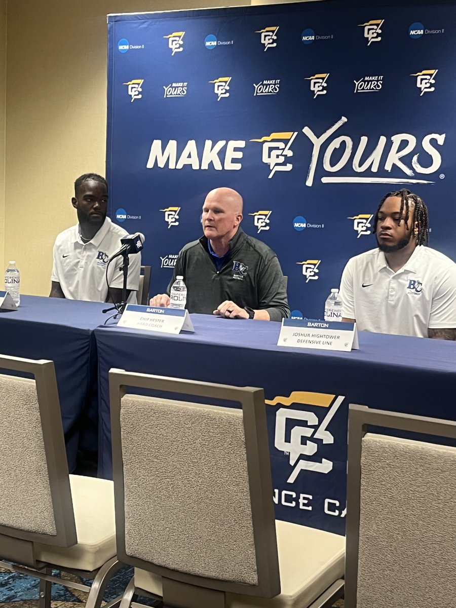 KenTylerLeader's tweet image. @barton_fb representing in first-ever @ConfCarolinas media day.
Opening night August 28…Let’s Go!!